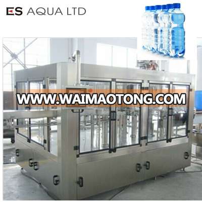 Fully Automatic plastic bottle water liquid filling machine 3 in 1 washing filling  capping bottling machine production line