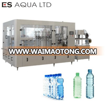 Fully Automatic plastic bottle water filling machine 3 in 1 washing filling  capping machine